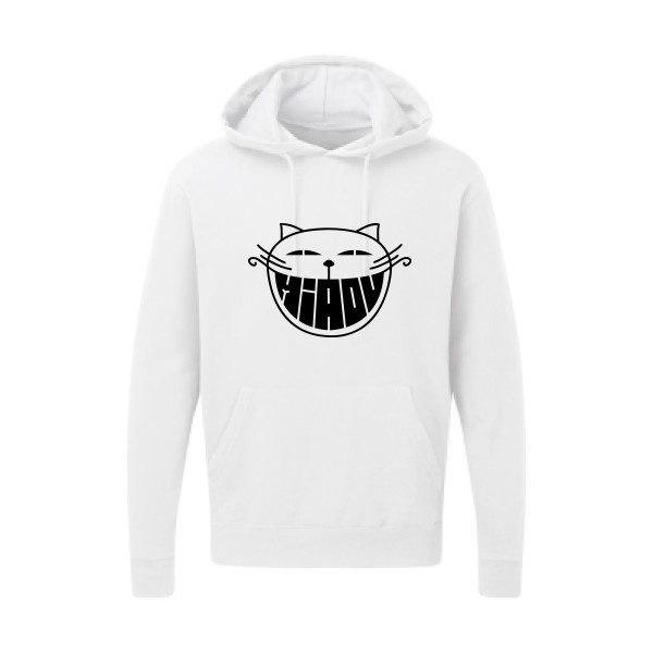 The smiling cat - Sweat capuche chat -Homme-SG - Hooded Sweatshirt - thème humour et bd -