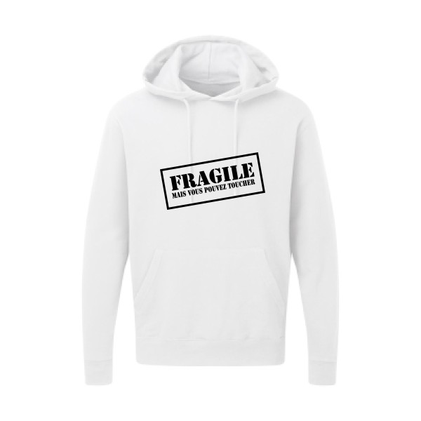 FRAGILE - Sweat capuche original Homme - modèle SG - Hooded Sweatshirt -thème monde -