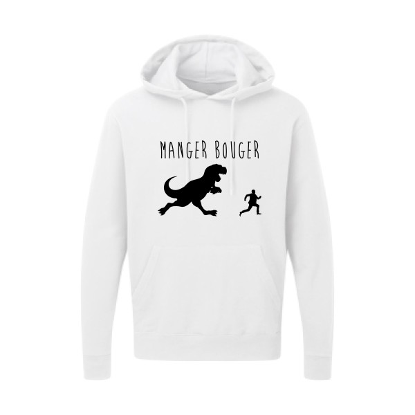 MANGER BOUGER - modèle SG - Hooded Sweatshirt - Thème t shirt humour Homme -