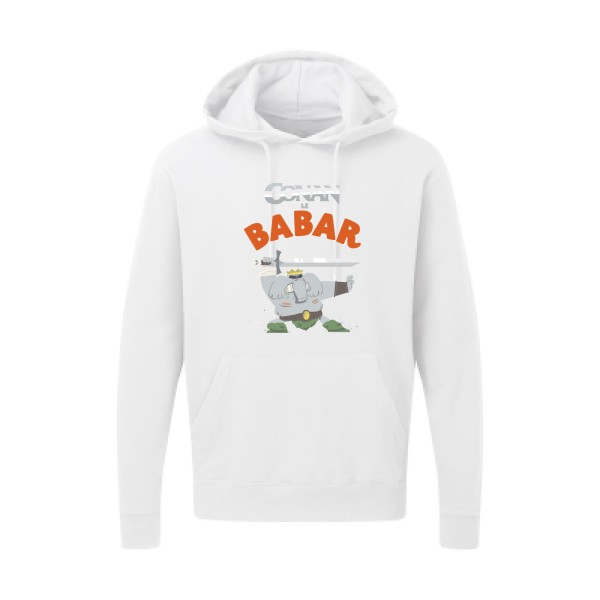 CONAN le BABAR -Sweat capuche parodie  -SG - Hooded Sweatshirt - thème  cinema  et vintage - 