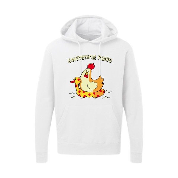 swimming poule - Sweat capuche rigolo Homme - modèle SG - Hooded Sweatshirt -thème burlesque -