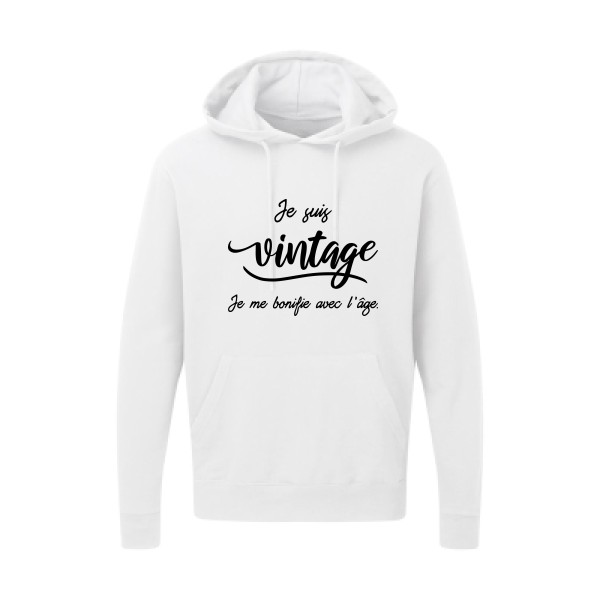 Je suis vintage  -Sweat capuche vintage Homme -SG - Hooded Sweatshirt -thème  rétro et vintage - 