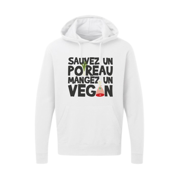 vegan poireau -SG - Hooded Sweatshirt - Tee-shirts message Homme -