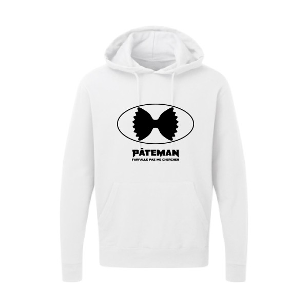 PÂTEMAN - modèle SG - Hooded Sweatshirt - Thème t shirt parodie et marque  -