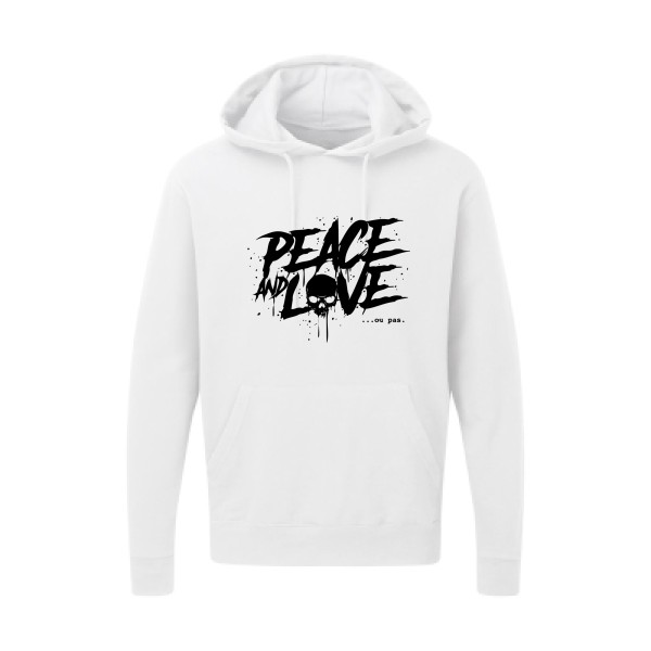 Peace or no peace - T shirt tête de mort Homme - modèle SG - Hooded Sweatshirt -