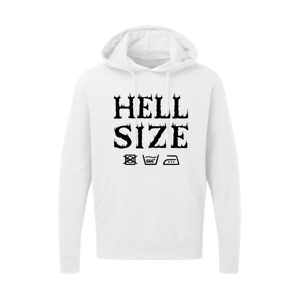 HELL SIZE ! - Sweat capuche original pour Homme -modèle SG - Hooded Sweatshirt - thème dark -