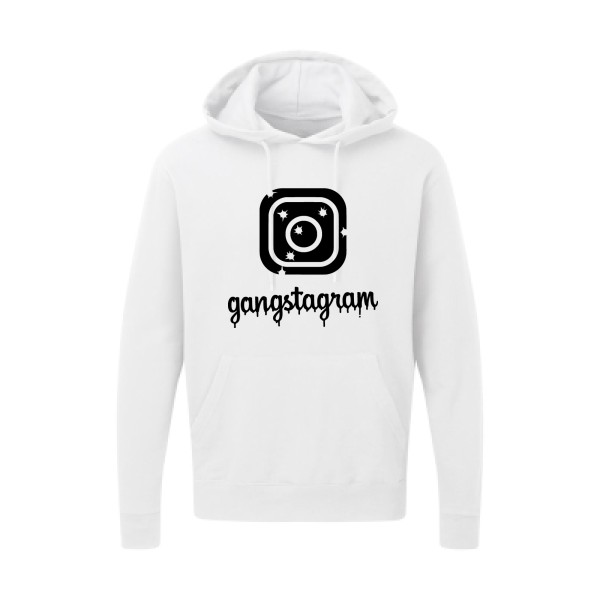 GANGSTAGRAM - Sweat capuche geek pour Homme -modèle SG - Hooded Sweatshirt - thème parodie et geek -