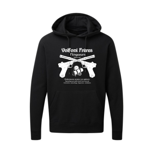 Volfoni Frère -Sweat capuche  Homme  vintage -SG - Hooded Sweatshirt -thème  rétro et vintage - 