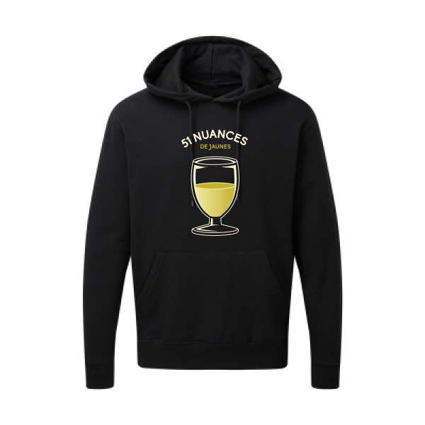 51 nuances de jaunes -  Sweat capuche Homme - SG - Hooded Sweatshirt - thème t-shirt  humour alcool  -
