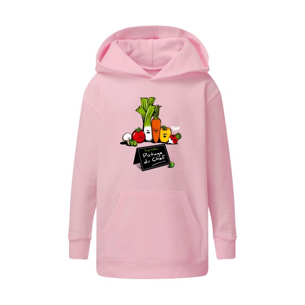 Potage du Chef - Sweat capuche enfant rigolo Enfant - modèle SG - Kids' Hooded Sweatshirt -thème humour cuisine et top chef-