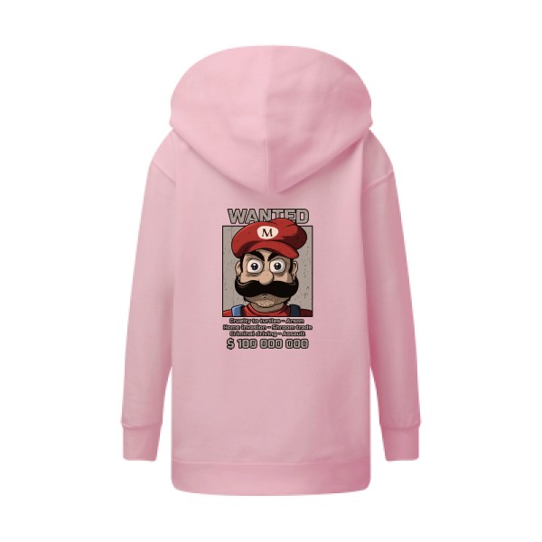 Sweat capuche enfant - SG - Kids' Hooded Sweatshirt - Wanted Mario