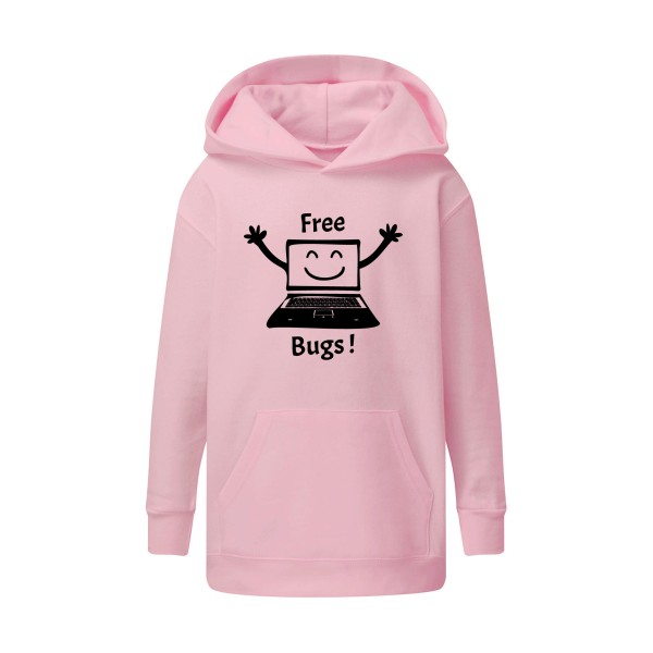 FREE BUGS ! - Sweat capuche enfant Enfant - Thème Geek -SG - Kids' Hooded Sweatshirt-