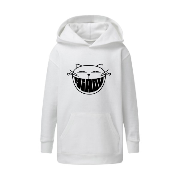 The smiling cat - Sweat capuche enfant chat -Enfant-SG - Kids' Hooded Sweatshirt - thème humour et bd -