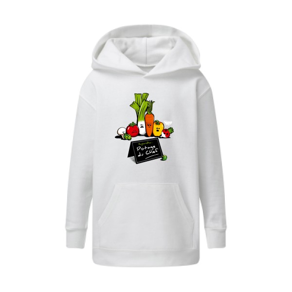Potage du Chef - Sweat capuche enfant rigolo Enfant - modèle SG - Kids' Hooded Sweatshirt -thème humour cuisine et top chef-