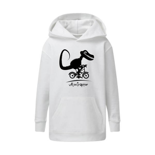 vélociraptor -Sweat capuche enfant rigolo- Enfant -SG - Kids' Hooded Sweatshirt -thème  humour dinausore - 