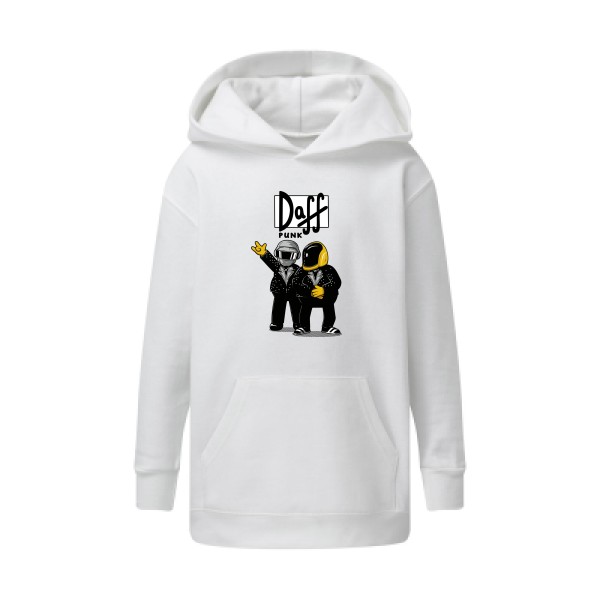 Duff Punk - Sweat capuche enfant rétro Enfant - modèle SG - Kids' Hooded Sweatshirt -thème dj et  vintage -