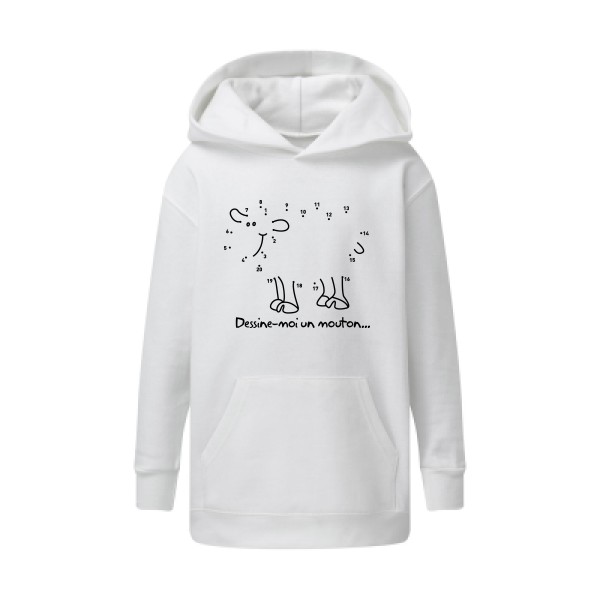 Dessine moi un mouton - Sweat capuche enfant amusant pour Enfant -modèle SG - Kids' Hooded Sweatshirt - thème humour et culture -
