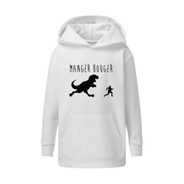 MANGER BOUGER - modèle SG - Kids' Hooded Sweatshirt - Thème t shirt humour Enfant -