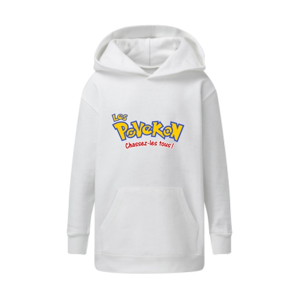 Povekon - Sweat capuche enfant drôle Enfant - modèle SG - Kids' Hooded Sweatshirt -thème parodie pokemon -