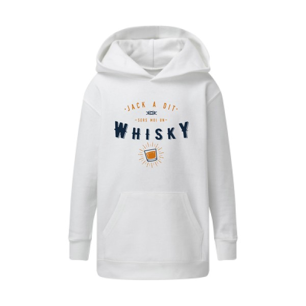 Jack a dit whiskyfun - Sweat capuche enfant jacadi Enfant - modèle SG - Kids' Hooded Sweatshirt -thème parodie alcool -