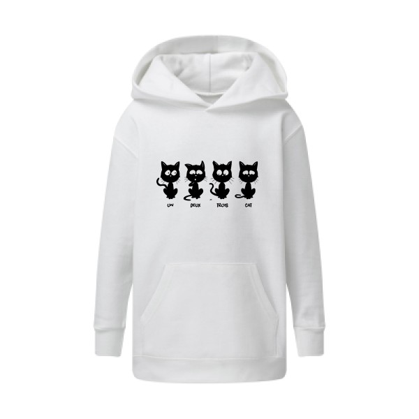 Sweat capuche enfant - SG - Kids' Hooded Sweatshirt - un deux trois cat