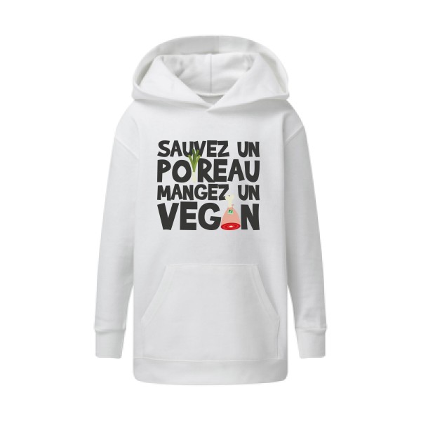 vegan poireau -SG - Kids' Hooded Sweatshirt - Tee-shirts message Enfant -