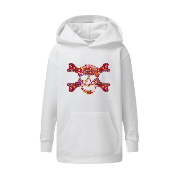 Sweat capuche enfant - SG - Kids' Hooded Sweatshirt - Floral skull