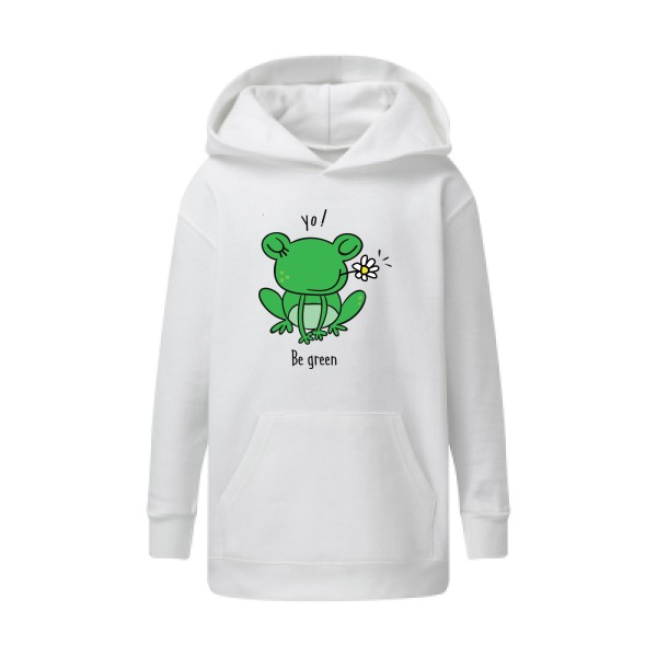 Be Green  - Tee shirt humoristique Enfant - modèle SG - Kids' Hooded Sweatshirt - thème humour et animaux -