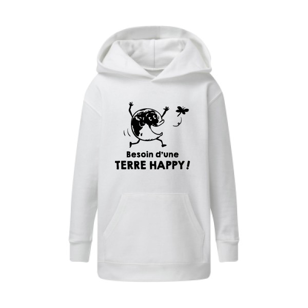  TERRE HAPPY ! - Tshirt message Enfant - modèle SG - Kids' Hooded Sweatshirt