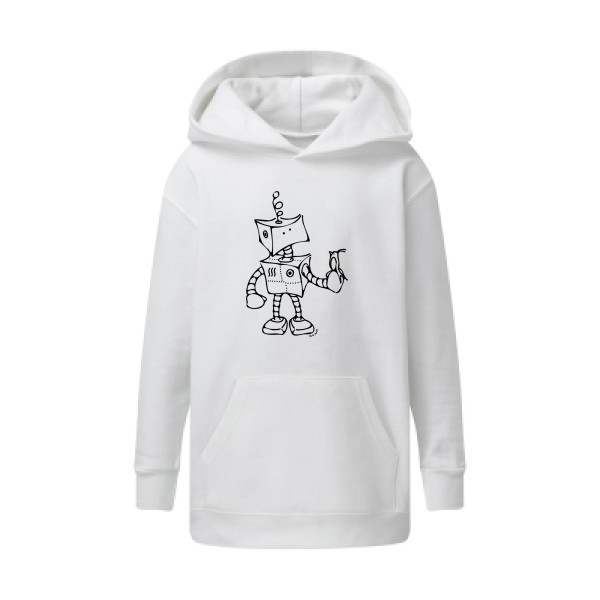 Robot & Bird - modèle SG - Kids' Hooded Sweatshirt - geek humour - thème tee shirt et sweat geek -