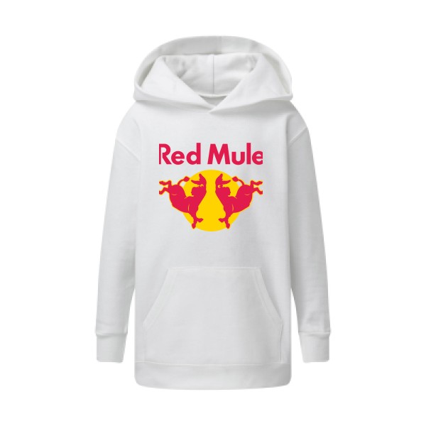 Red Mule-Tee shirt Parodie - Modèle Sweat capuche enfant -SG - Kids' Hooded Sweatshirt