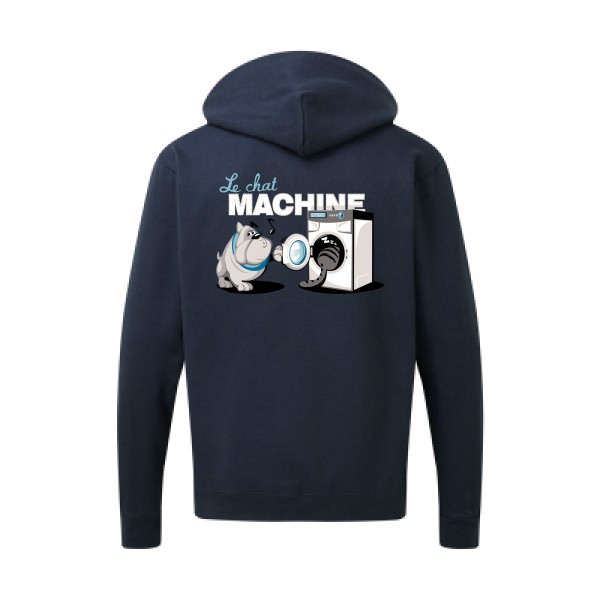 t shirt parodie marque-Le Chat Machine-SG - Zip Hood Men-Homme