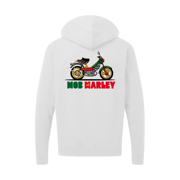 Mob Marley - Sweat capuche zippé reggae Homme - modèle SG - Zip Hood Men -thème musique et bob marley -