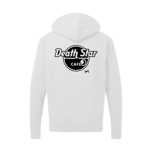 DeathStarCafe - Sweat capuche zippé dark pour Homme -modèle SG - Zip Hood Men - thème parodie et marque-