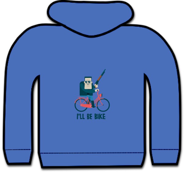 Sweat capuche zippé enfant - Fruit of the loom - Kids Hooded Zip Sweatshirt - I'll be bike