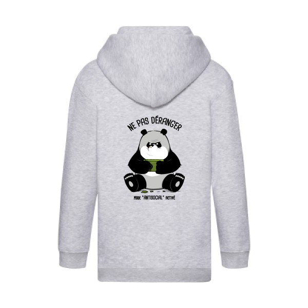 Ne pas déranger-T shirt animaux rigolo - Fruit of the loom - Kids Hooded Zip Sweatshirt -