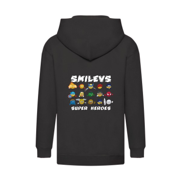 Super Smileys- Tee shirt rigolo - Fruit of the loom - Kids Hooded Zip Sweatshirt -