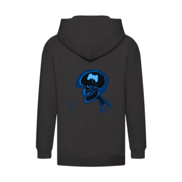 radiogamer - T shirt skull -Fruit of the loom - Kids Hooded Zip Sweatshirt
