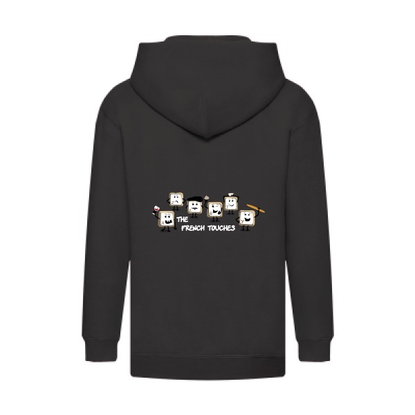 The French Touches - T shirt Geek- Fruit of the loom - Kids Hooded Zip Sweatshirt