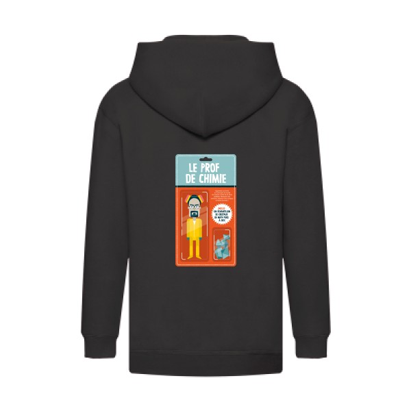 Le prof de chimie - T shirt vintage Enfant -Fruit of the loom - Kids Hooded Zip Sweatshirt