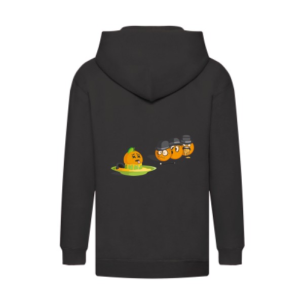 Orange mécanique - Sweat capuche zippé enfant original Enfant  -Fruit of the loom - Kids Hooded Zip Sweatshirt - Thème humour cinema -