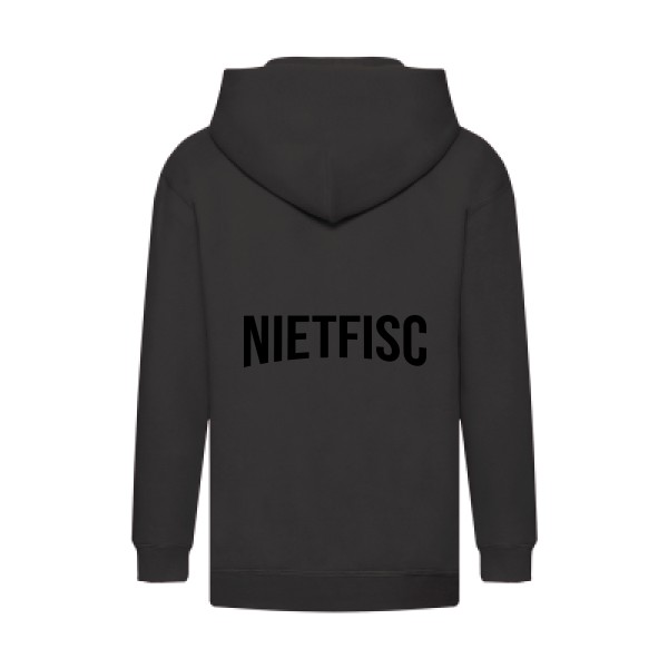 NIETFISC -  Thème tee shirt original parodie- Enfant -Fruit of the loom - Kids Hooded Zip Sweatshirt-