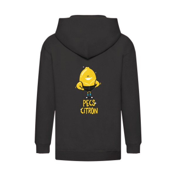 Pecs Citron - Sweat capuche zippé enfant -T shirt parodie -