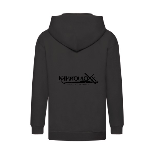 KAAMOULOXX ! - tee shirt humour Enfant - modèle Fruit of the loom - Kids Hooded Zip Sweatshirt -