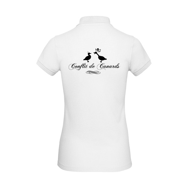 Conflit De Canards - Tee shirt humour noir Femme -B&C - Inspire Polo /women