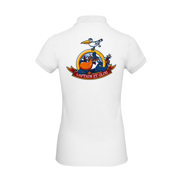 Captain et glou- Tee shirt marin humour -B&C - Inspire Polo /women