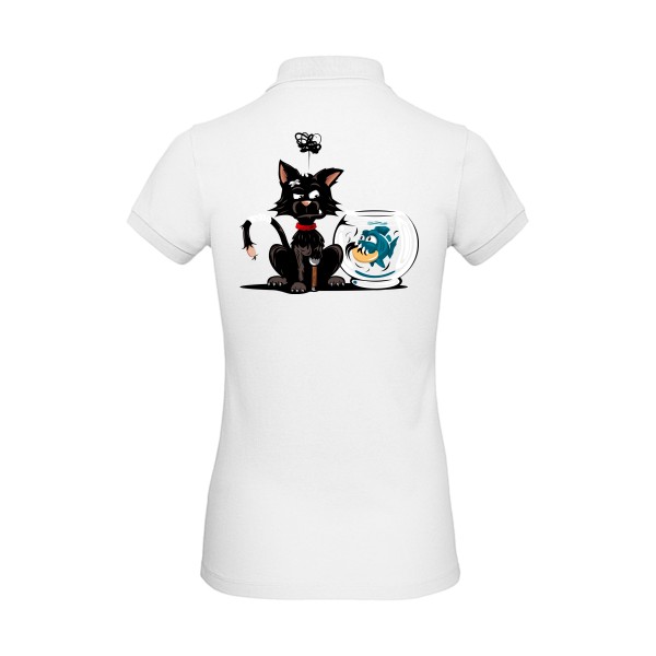 Piranha- T shirt chat et poisson - B&C - Inspire Polo /women