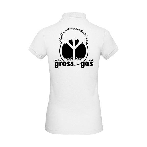 make grass, not gas-T shirt ecolo -B&C - Inspire Polo /women