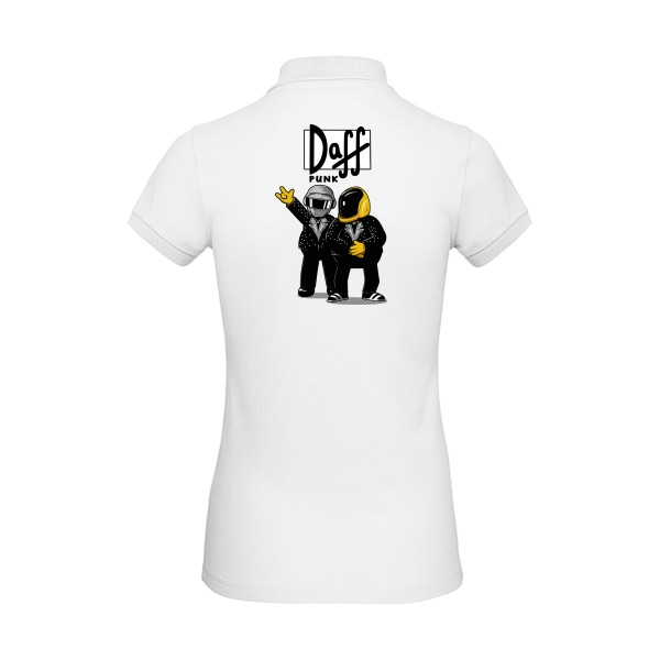 Duff Punk - Polo femme bio rétro Femme - modèle B&C - Inspire Polo /women -thème dj et  vintage -
