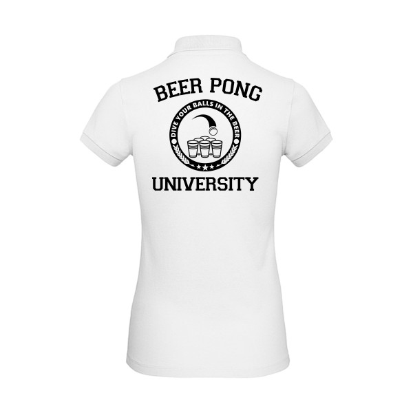 Beer Pong - Polo femme bio Femme geek  - B&C - Inspire Polo /women - thème geek et gamer